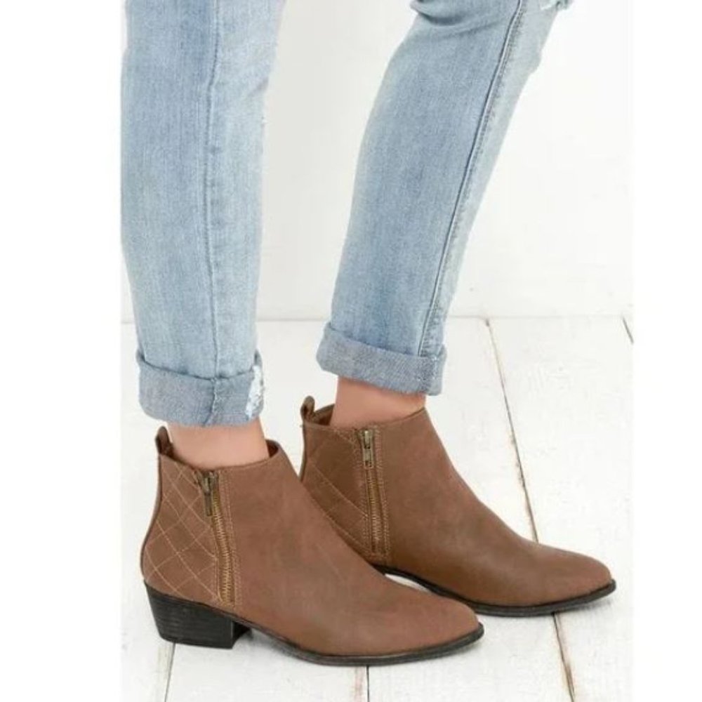 Madden Girl Brown Holywood Ankle Boot